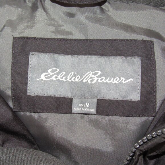Eddie Bauer Black Goose Down Puffer Vest Men's M Medium - Picture 8 of 8